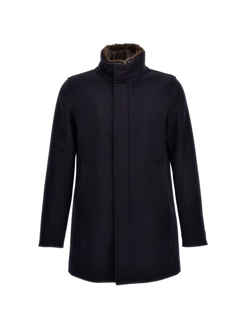 Cappotto Uomo blu in misto lana HERNO | CA000163U396019290